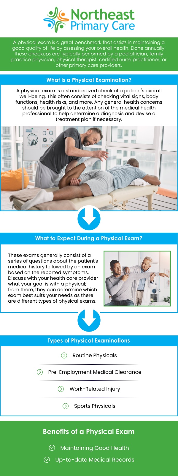 Adults typically benefit from a physical exam once a year to monitor overall health, review risk factors, and stay up to date with preventive screenings. Dr. Nanda Ramsaroop and our team at Northeast Primary Care tailor exam frequency based on age, medical history, and individual health needs. Regular visits help detect potential concerns early and support long-term wellness planning. For more information, contact us today or book an appointment online now! We have convenient locations to serve you in Mineola, NY and Melville, NY.