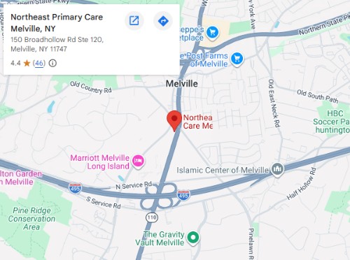 Directions From Your Location to Northeast Primary Care in Melville NY